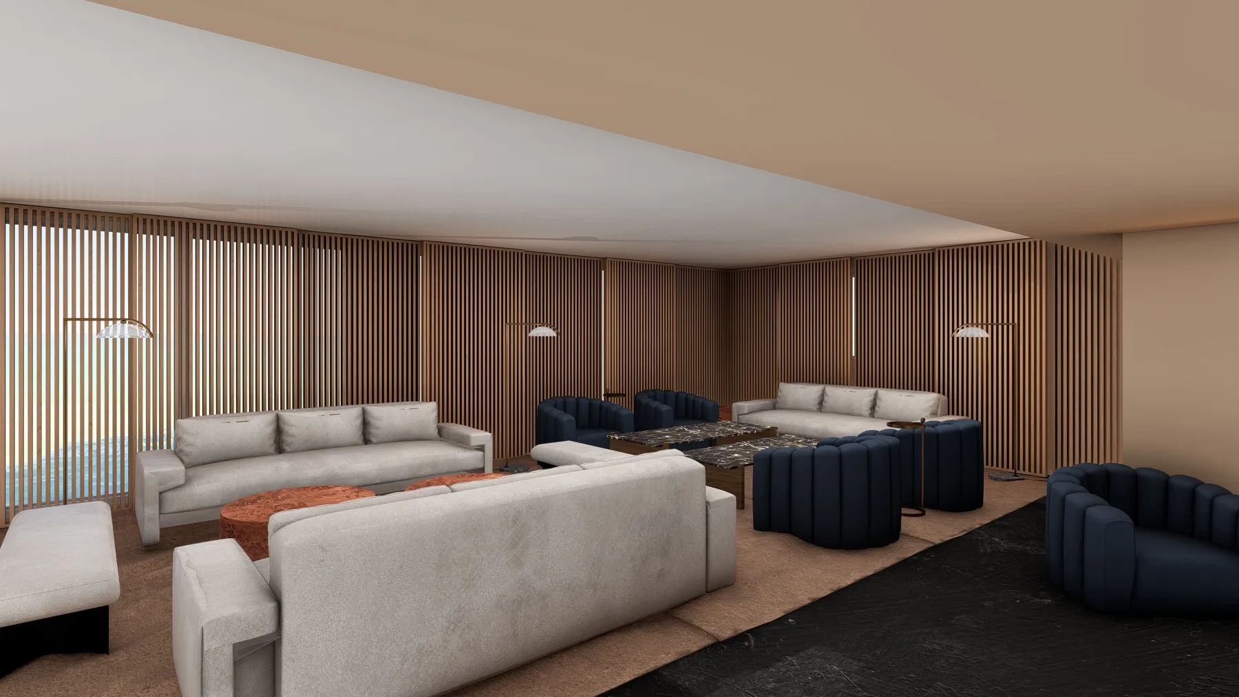 Party room lounge, option 2