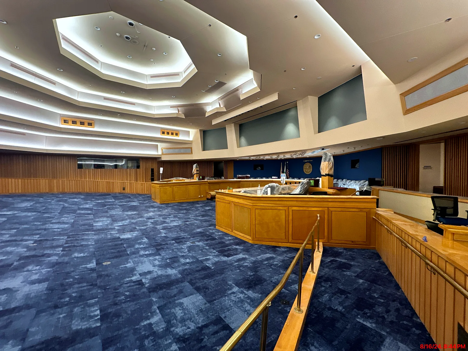The chamber floor after the August install