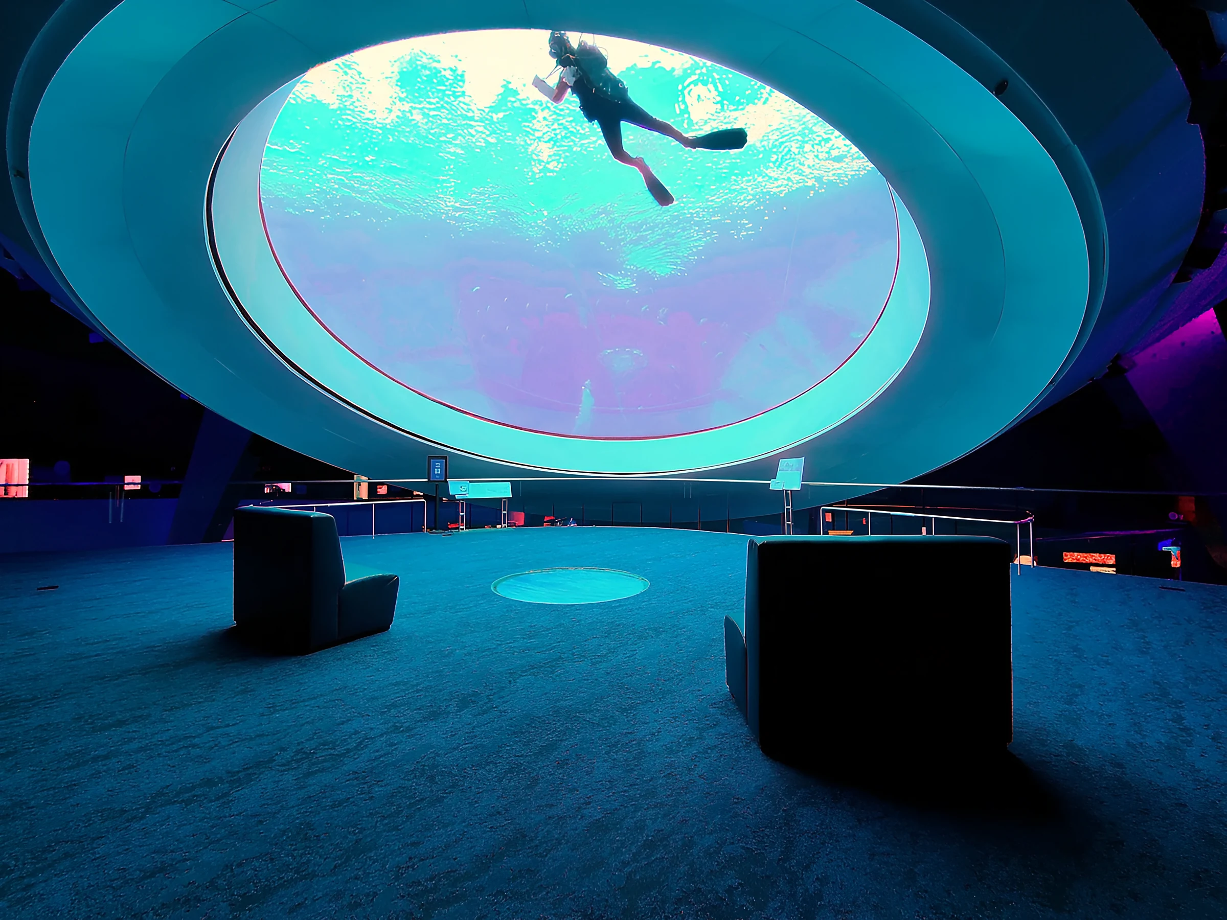 The Oculus at the Phillip and Patricia Frost Museum of Science, carpeted by CIC