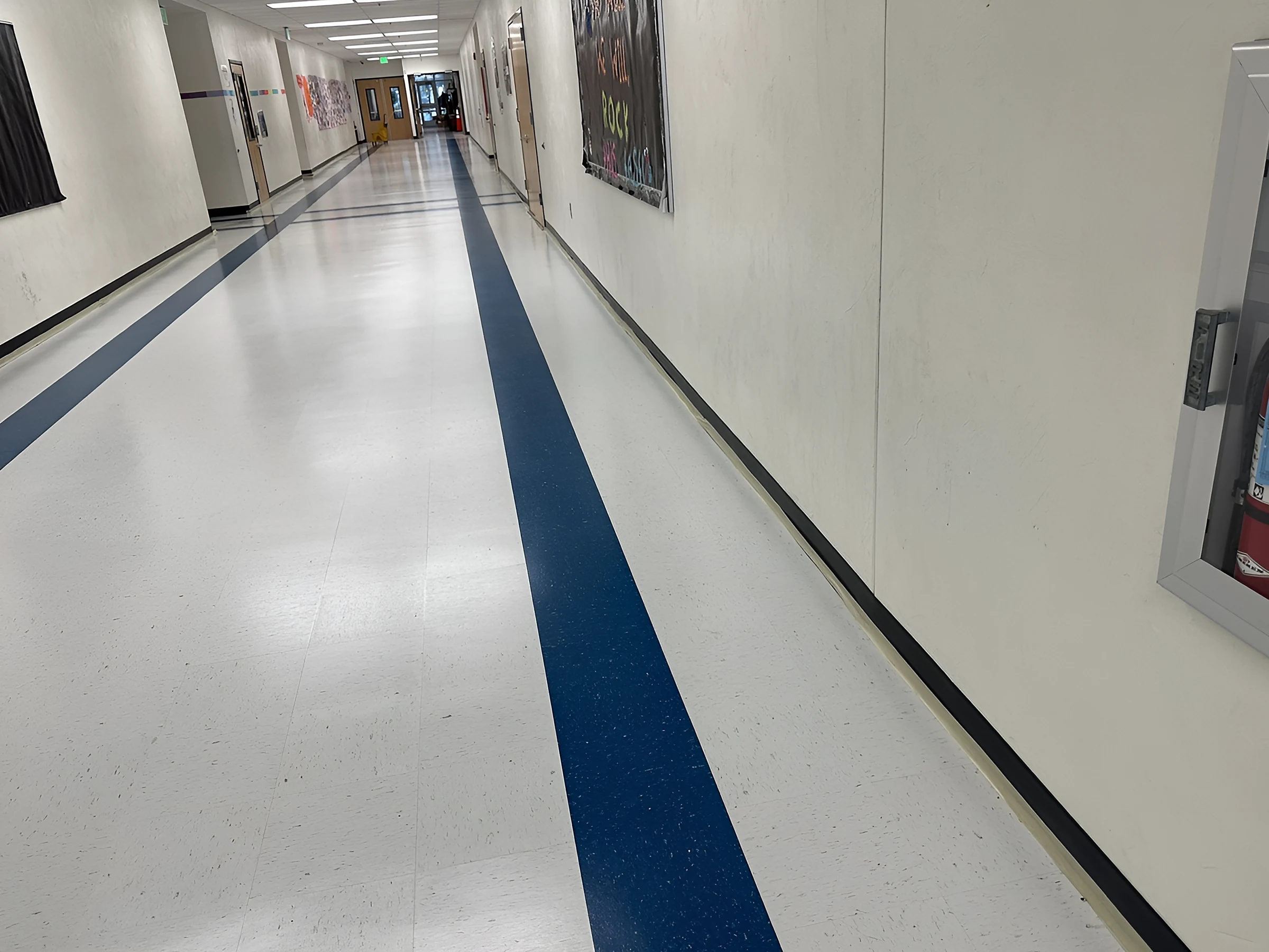 A finished corridor polished to a high gloss