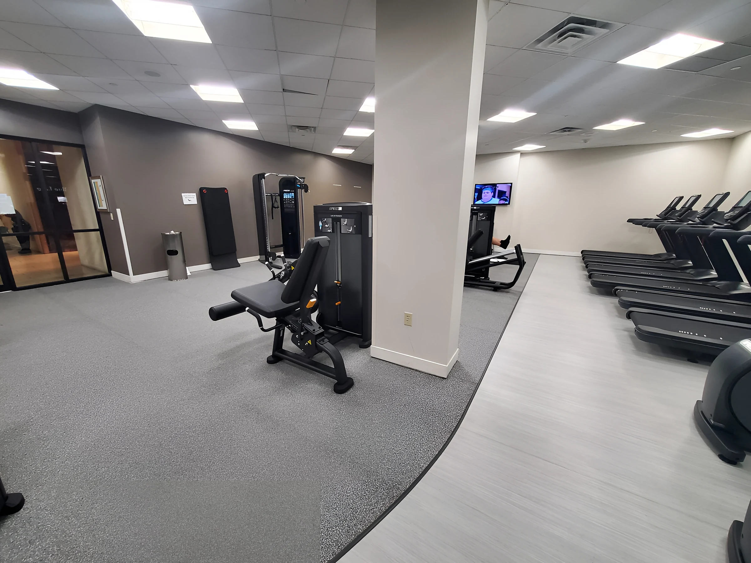 Curved zones dividing the room