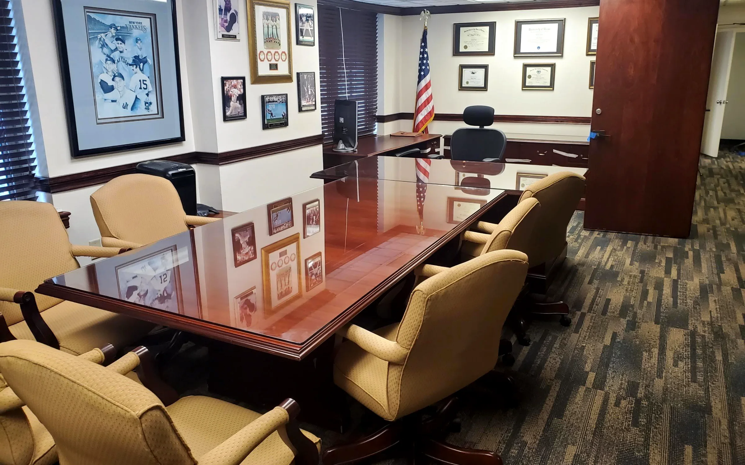 Conference room carpet at the Dade County Courthouse